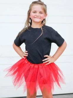 Sydney So Sweet Red Fairy Costume Pixie Tutu Skirt For Kids, Adults, And Plus Size