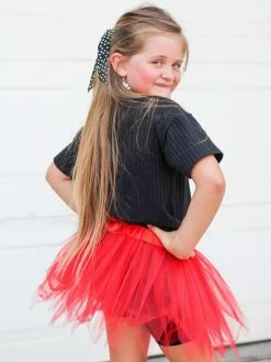 Sydney So Sweet Red Fairy Costume Pixie Tutu Skirt For Kids, Adults, And Plus Size