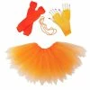 Sydney So Sweet Costumes For Kids 80s Costume In Neon Orange - 4 Piece Pixie Tutu Set For Girls, Adult, & Plus Sizes