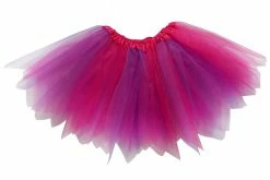 Sydney So Sweet On Wednesday, We Wear Pink Hot Pink & Purple Fairy Costume Pixie Tutu Skirt For Kids, Adults, Plus