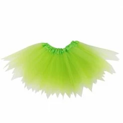 Sydney So Sweet Neon Green Fairy Costume Pixie Tutu Skirt For Kids, Adults, Plus