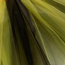 Sydney So Sweet Yellow & Black Fairy Costume Pixie Tutu Skirt For Kids, Adults, Plus