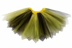 Sydney So Sweet Yellow & Black Fairy Costume Pixie Tutu Skirt For Kids, Adults, Plus