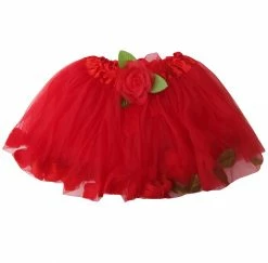 Sydney So Sweet Tutu & Costume Shop Red Posh Petal Girls Tutu Skirt - Kids Size 3-Layer Tulle Basic Ballet Dance Costume Tutus