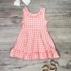 Sydney So Sweet Pretty Pink & White Gingham Ruffle Tank Girls Spring Summer Dress