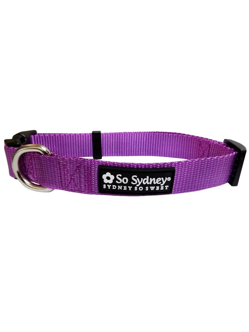 Sydney So Sweet Purple Adjustable Basic Nylon Dog Collar For Small, Medium, Or Large Dogs 2 Sydney So Sweet Purple Adjustable Basic Nylon Dog Collar For Small, Medium, Or Large Dogs