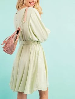 Sydney So Sweet Rayon Eilla Dolman Short Sleeve Women's Tie Waist Dress Mint Women's Clothing 7 Sydney So Sweet Rayon Eilla Dolman Short Sleeve Women's Tie Waist Dress Mint Women's Clothing