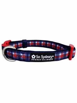 Sydney So Sweet Red White & Blue Patriotic Plaid Dog Collar
