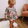 Sydney So Sweet Baby Boutique Rainforest Floral Pink Girls Baby Romper