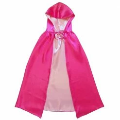Sydney So Sweet Costumes For Kids Hot Pink & Pink Hooded Cape, Superhero Or Princess Reversible Hooded Cloak