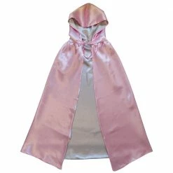 Sydney So Sweet Pink & Silver Hooded Cape, Superhero Or Princess Reversible Hooded Cloak Costumes For Kids