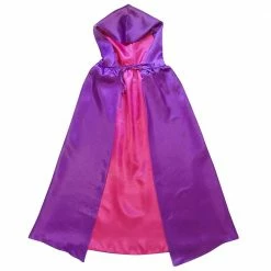 Sydney So Sweet Purple & Hot Pink Hooded Cape, Superhero Or Princess Reversible Hooded Cloak Costumes For Kids