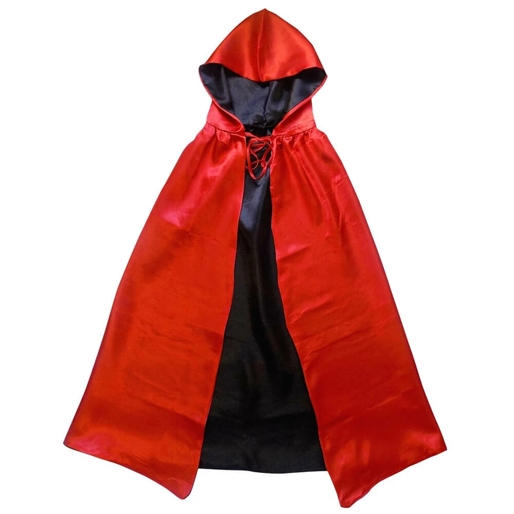 Sydney So Sweet Black & Red Hooded Cape, Superhero Or Princess Reversible Hooded Cloak Costumes For Kids 2 Sydney So Sweet Black & Red Hooded Cape, Superhero Or Princess Reversible Hooded Cloak Costumes For Kids