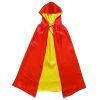 Sydney So Sweet Costumes For Kids Red & Yellow Hooded Cape, Superhero Or Princess Reversible Hooded Cloak