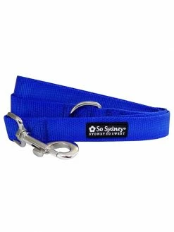 Sydney So Sweet Royal Blue 5' Basic Nylon Dog Leash For Small, Medium, Or Large Dogs Patriotic
