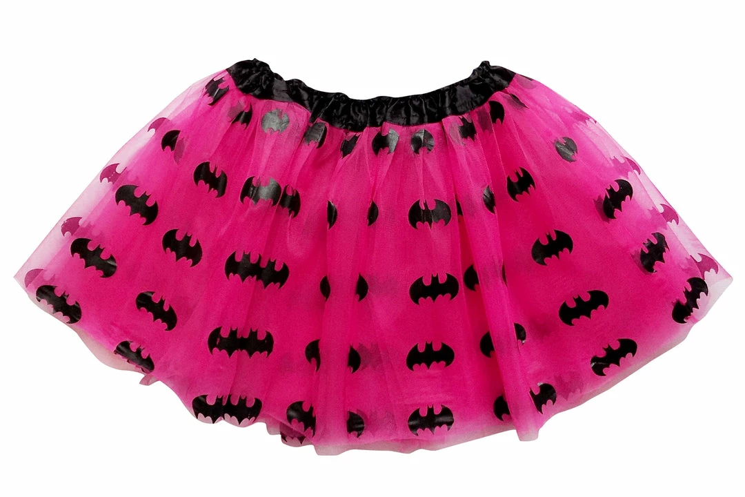 Sydney So Sweet On Wednesday, We Wear Pink Hot Pink & Black Bats Superhero Tutu Costume Skirt For Kids, Adult, Plus 1 Sydney So Sweet On Wednesday, We Wear Pink Hot Pink & Black Bats Superhero Tutu Costume Skirt For Kids, Adult, Plus