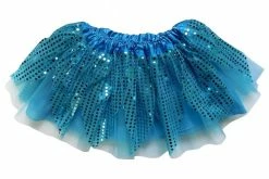 Sydney So Sweet Tutu & Costume Shop Turquoise Blue Sparkle Running Tutu Skirt Costume For Girls, Women, Plus