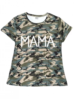 Sydney So Sweet Camo Mama Cuffed Women's Graphic T-shirt T-Shirts & Tops