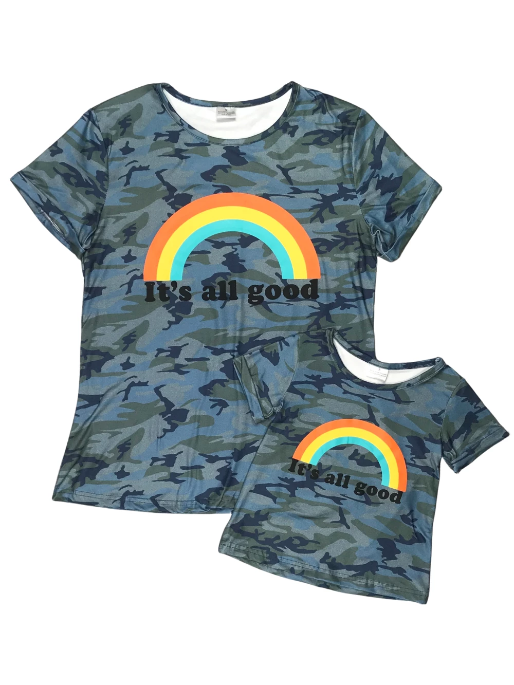 Sydney So Sweet Mommy And Me - It's All Good Rainbow Camo Graphic Matching T-shirt Mom & Me Matching 2 Sydney So Sweet Mommy And Me - It's All Good Rainbow Camo Graphic Matching T-shirt Mom & Me Matching