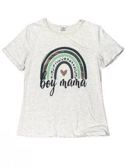 Sydney So Sweet Boy Mama Boho Rainbow Camo Womens Top