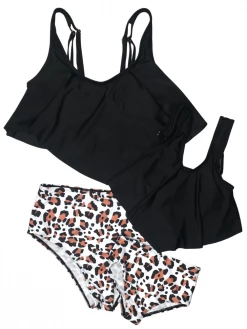 Sydney So Sweet Mommy & Me & Family Swim Mommy And Me - Black Cheetah High Waisted Matching Bikini