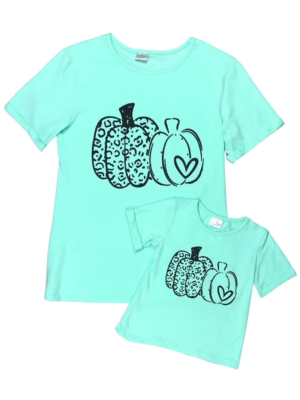 Sydney So Sweet Mommy And Me - Love Fall Mint Cheetah Pumpkin Matching T-Shirt Mom & Me Matching 2 Sydney So Sweet Mommy And Me - Love Fall Mint Cheetah Pumpkin Matching T-Shirt Mom & Me Matching