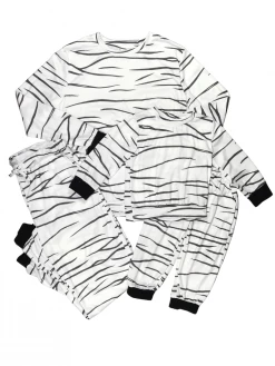 Sydney So Sweet Mom & Me Matching Mommy And Me - White Tiger Stripe Matching Loungewear Set 5 Sydney So Sweet Mom & Me Matching Mommy And Me - White Tiger Stripe Matching Loungewear Set