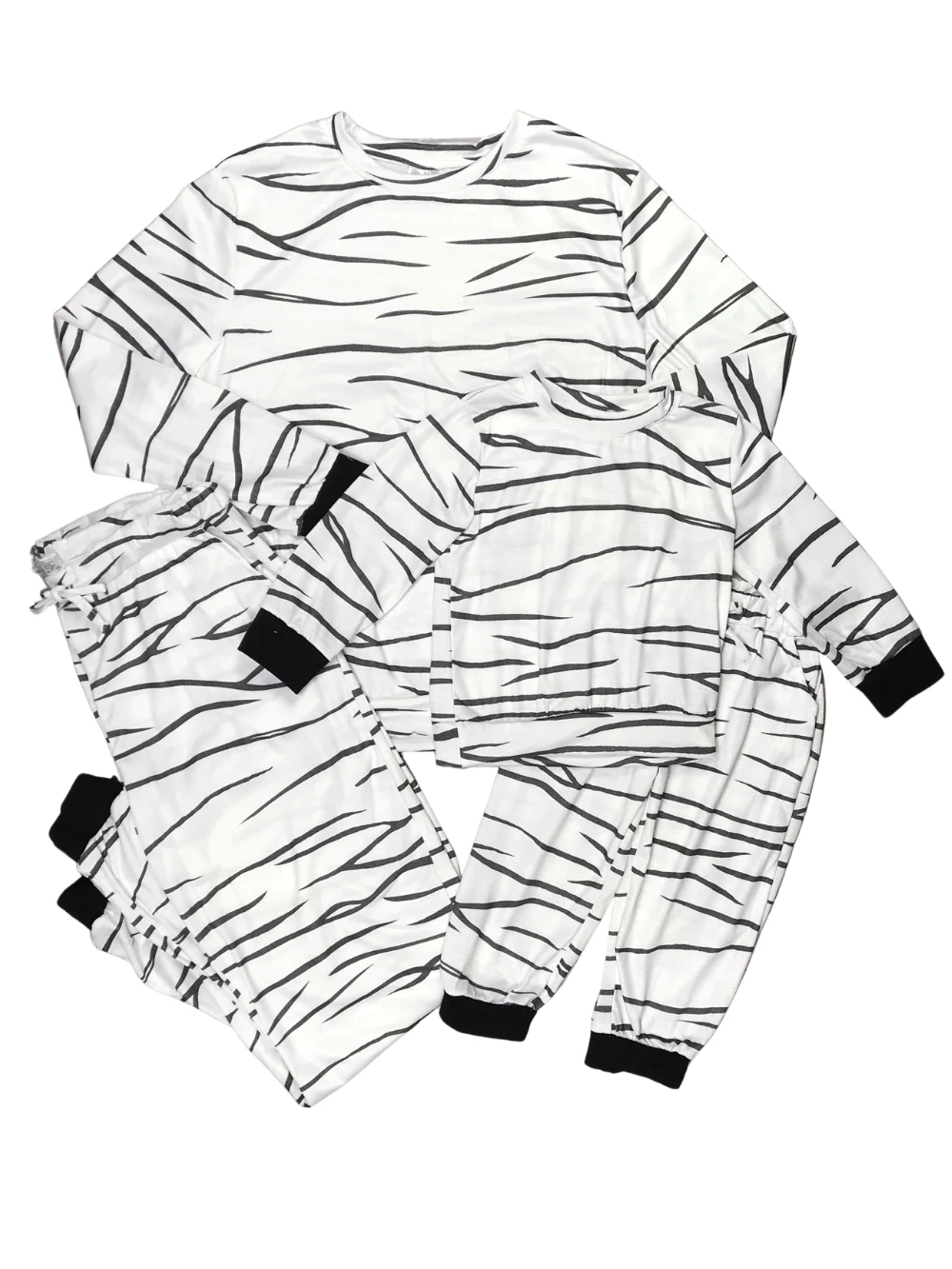 Sydney So Sweet Mom & Me Matching Mommy And Me - White Tiger Stripe Matching Loungewear Set 3 Sydney So Sweet Mom & Me Matching Mommy And Me - White Tiger Stripe Matching Loungewear Set