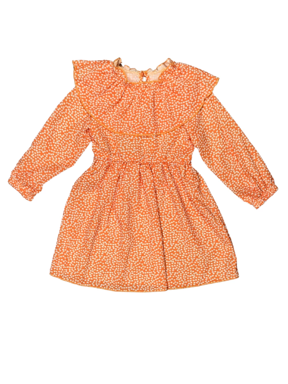 Sydney So Sweet Dresses & Skirt Sets Bright Orange Ditsy Floral Ruffle Girls Dress 6 Sydney So Sweet Dresses & Skirt Sets Bright Orange Ditsy Floral Ruffle Girls Dress