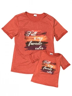 Sydney So Sweet Mommy And Me - Fall Is My Favorite Color Matching T-Shirt Mom & Me Matching