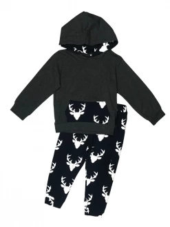 Sydney So Sweet Navy Winter Deer Gray Hooded Sweatshirt Boys Jogger Outfit Loungewear, Joggers, & PJ's 7 Sydney So Sweet Navy Winter Deer Gray Hooded Sweatshirt Boys Jogger Outfit Loungewear, Joggers, & PJ's