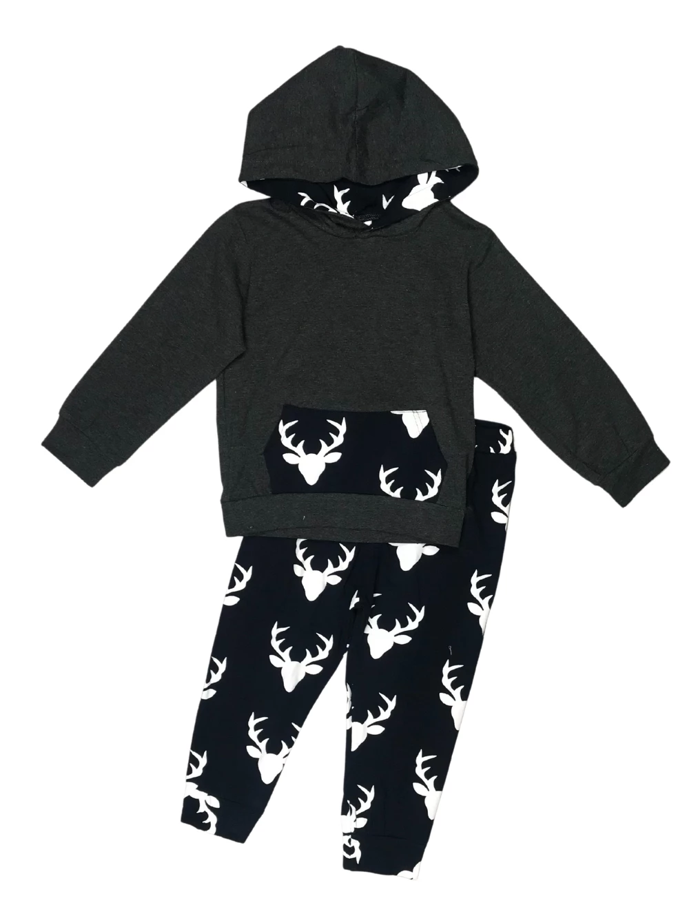 Sydney So Sweet Navy Winter Deer Gray Hooded Sweatshirt Boys Jogger Outfit Loungewear, Joggers, & PJ's 4 Sydney So Sweet Navy Winter Deer Gray Hooded Sweatshirt Boys Jogger Outfit Loungewear, Joggers, & PJ's