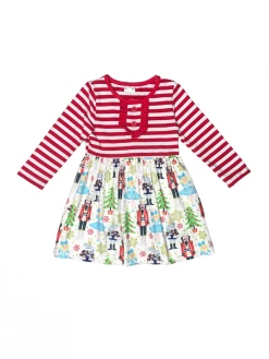 Sydney So Sweet Nutcracker Ballet Red Stripe Ruffle Girls Christmas Dress 3 Sydney So Sweet Nutcracker Ballet Red Stripe Ruffle Girls Christmas Dress