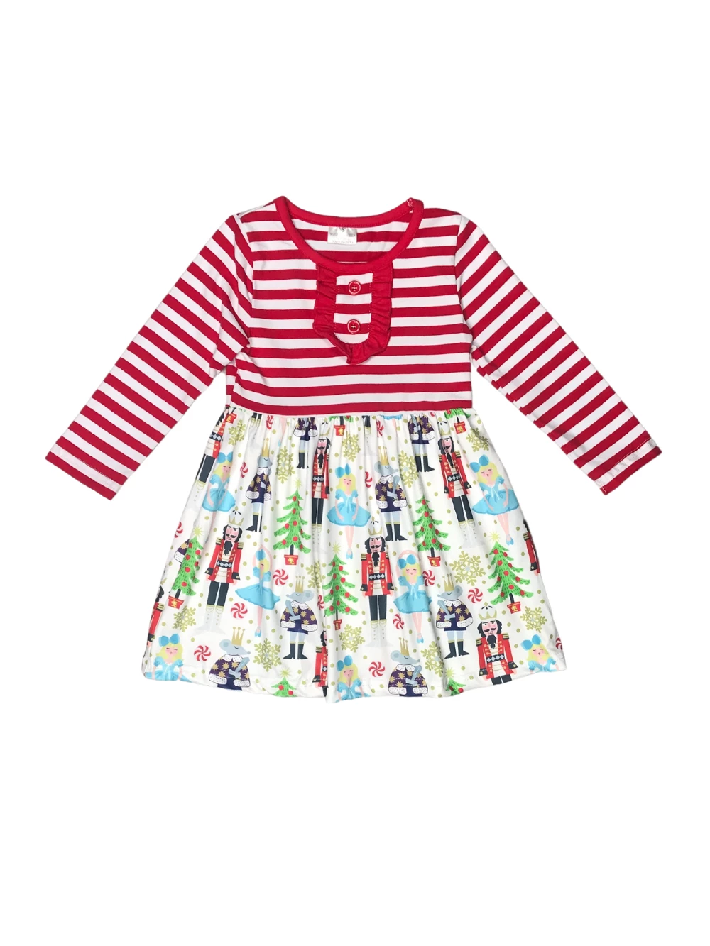 Sydney So Sweet Nutcracker Ballet Red Stripe Ruffle Girls Christmas Dress 2 Sydney So Sweet Nutcracker Ballet Red Stripe Ruffle Girls Christmas Dress