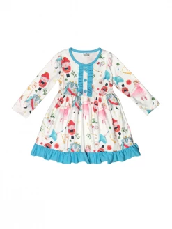 Sydney So Sweet Nutcracker Dreams Blue Ruffle Girls Christmas Dress Dresses & Skirt Sets