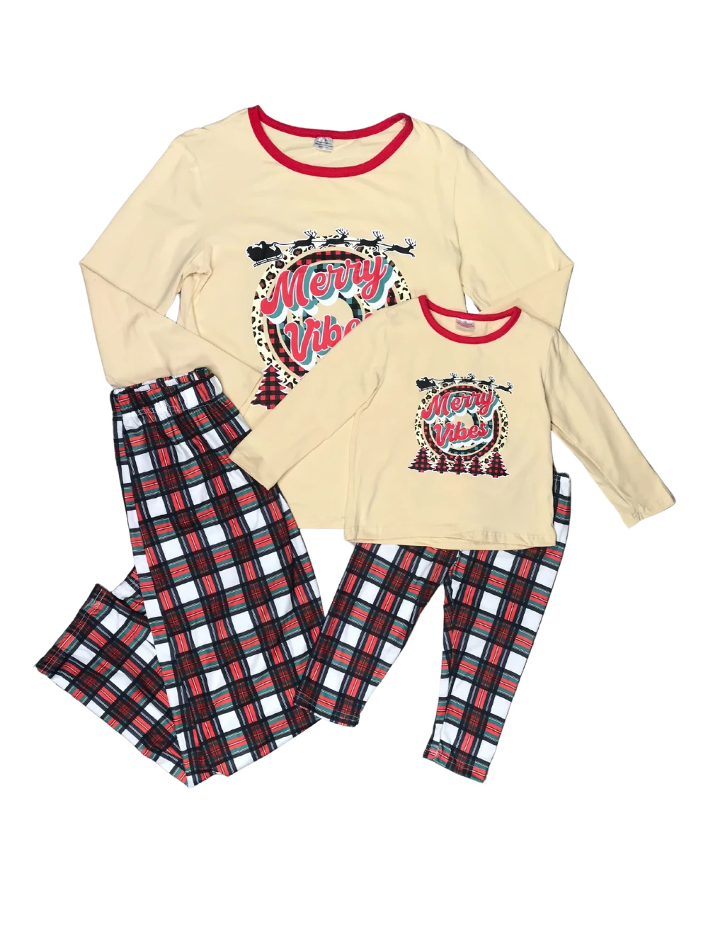 Sydney So Sweet Mommy And Me - Merry Vibes Tartan Plaid Matching Christmas Pajamas Mom & Me Matching 2 Sydney So Sweet Mommy And Me - Merry Vibes Tartan Plaid Matching Christmas Pajamas Mom & Me Matching