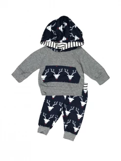 Sydney So Sweet Baby Boutique Rudolph The Red Nosed Reindeer Navy Baby Boys Jogger Outfit