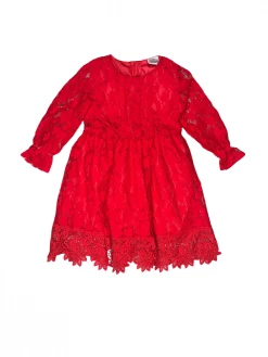 Sydney So Sweet Red Lace Flare Girls Special Occasion Fancy Dress Dresses & Skirt Sets