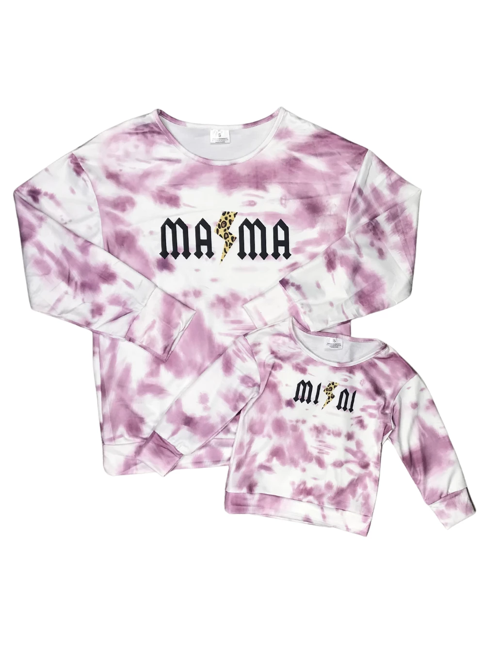 Sydney So Sweet Mom & Me Matching Mommy And Me - Mama Mini Purple Acid Wash Matching Pullover Tops 2 Sydney So Sweet Mom & Me Matching Mommy And Me - Mama Mini Purple Acid Wash Matching Pullover Tops