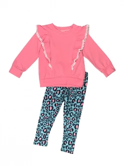 Sydney So Sweet 2 Piece Pants Outfits Wild At Heart Pink & Blue Leopard Ruffle Girls Outfit 10 Sydney So Sweet 2 Piece Pants Outfits Wild At Heart Pink & Blue Leopard Ruffle Girls Outfit