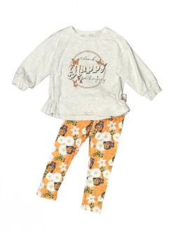 Sydney So Sweet 2 Piece Pants Outfits Think Happy Be Happy Butterfly Daisy Yellow Girls Outfit