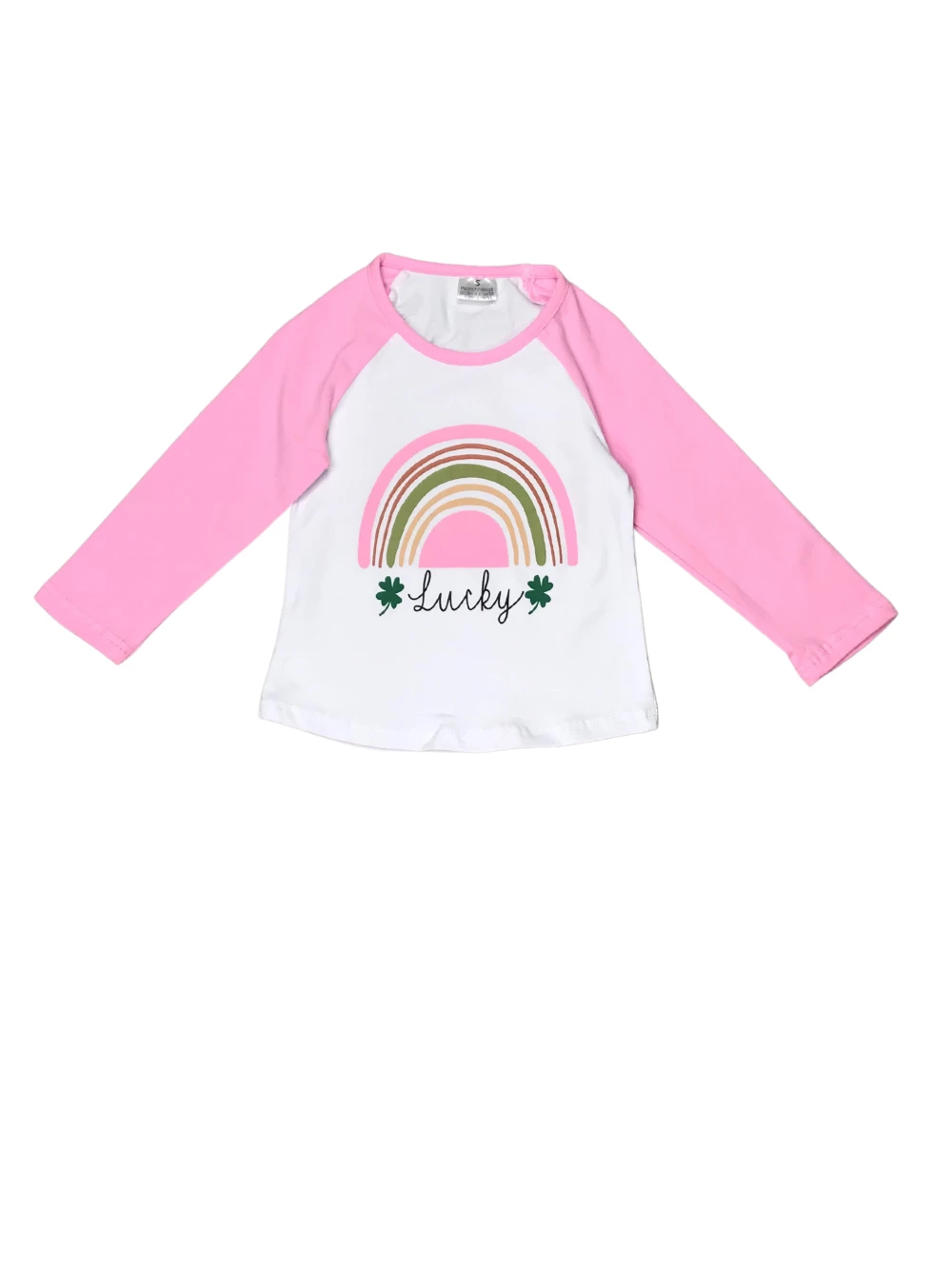 Sydney So Sweet T-Shirts & Tops Lucky Day Rainbow Shamrock Pink Girls St. Patrick's Day Top 2 Sydney So Sweet T-Shirts & Tops Lucky Day Rainbow Shamrock Pink Girls St. Patrick's Day Top