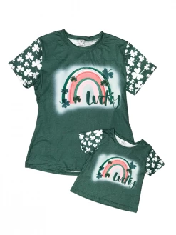Sydney So Sweet Mom & Me Matching Mommy And Me - Lucky Pink Rainbow Matching St. Patrick's Day Tops 5 Sydney So Sweet Mom & Me Matching Mommy And Me - Lucky Pink Rainbow Matching St. Patrick's Day Tops
