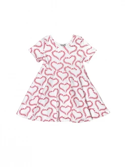 Sydney So Sweet New Arrivals Baseball Is My Favorite Season Heart Stitch Girls Skater Dress