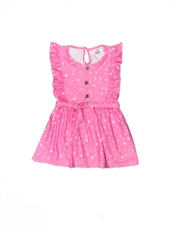 Sydney So Sweet Dresses & Skirt Sets Polka Dot Hot Pink Ruffle Flutter Girls Spring Summer Dress
