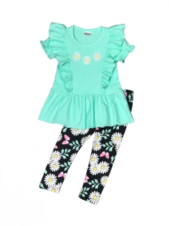 Sydney So Sweet Butterfly Kisses Daisy Blue Ruffle Flutter Girls Outfit