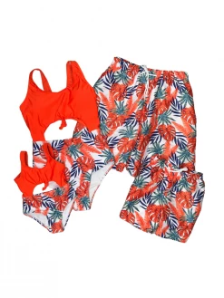 Sydney So Sweet Mommy & Me & Family Swim Matching Family Swimsuits - Orange Breeze Tropical Palm 7 Sydney So Sweet Mommy & Me & Family Swim Matching Family Swimsuits - Orange Breeze Tropical Palm