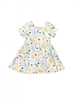 Sydney So Sweet Ivy Rabbit Short Sleeve Girls Skater Dress