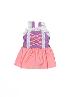 Sydney So Sweet Tangled Hair Pink & Purple Princess One Piece Girls Swimsuit