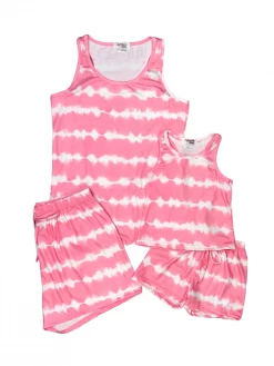 Sydney So Sweet New Arrivals Mommy And Me - Hot Pink Dip Dye Matching Lounge Sets